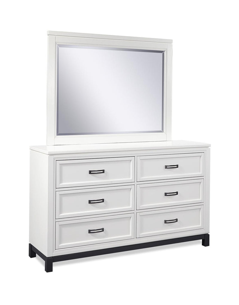 Aspenhome Hyde Park 6 Drawer Dresser in White - Furniture City (CA)l