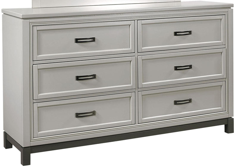 Aspenhome Hyde Park 6 Drawer Dresser in Light Gray - Furniture City (CA)l