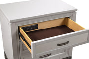 Aspenhome Hyde Park Liv360 2 Drawer Nightstand in Light Gray - Furniture City (CA)l