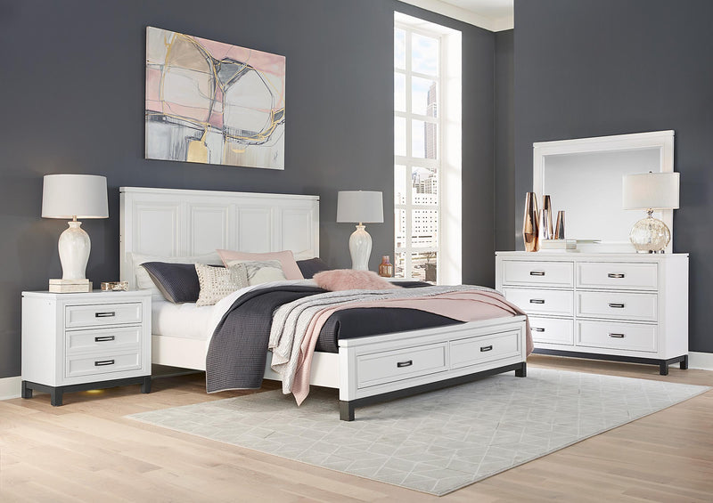 Aspenhome Hyde Park Liv360 2 Drawer Nightstand in White - Furniture City (CA)l