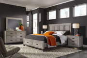 Aspenhome Hyde Park King Painted Panel Storage Bed in Light Gray/407D/406 - Furniture City (CA)l