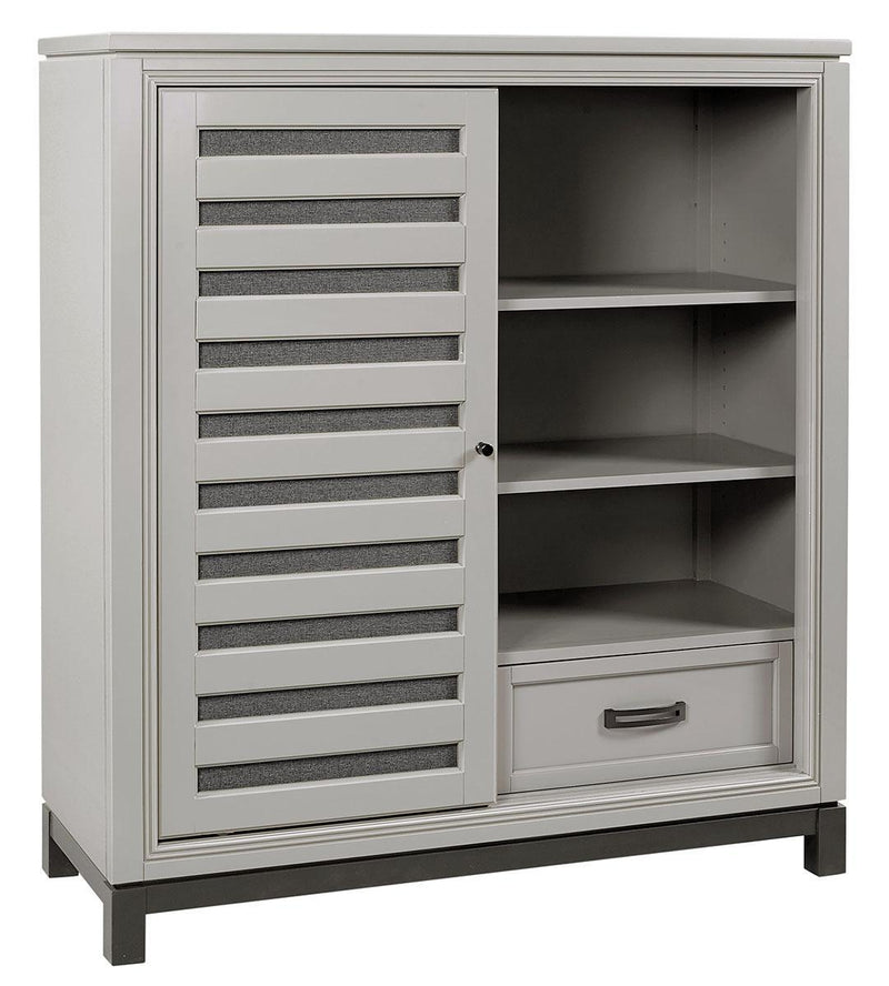 Aspenhome Hyde Park Sliding Door Chest in Light Gray - Furniture City (CA)l