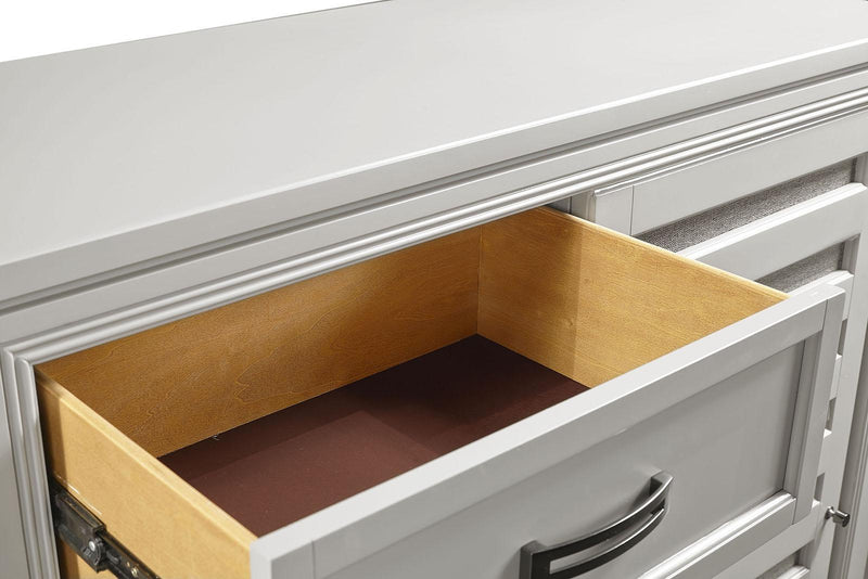 Aspenhome Hyde Park Sliding Door Chest in Light Gray - Furniture City (CA)l