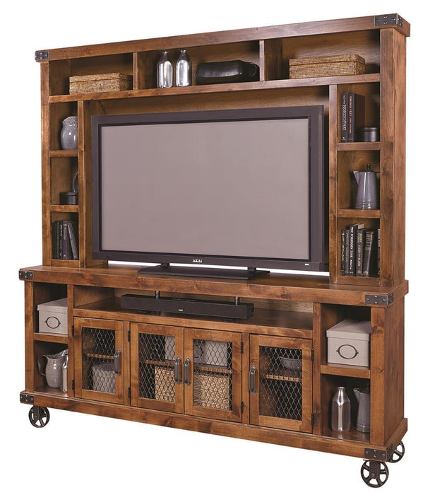 Aspenhome Industrial 84" Console and Hutch in Fruitwood DN1036-H-FRT image