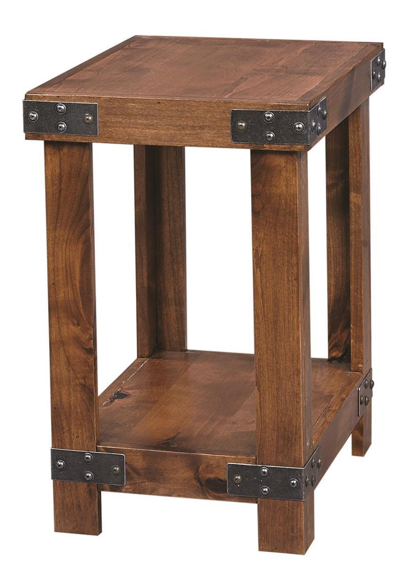 Aspenhome Industrial Chairside Table in Fruitwood - Furniture City (CA)l