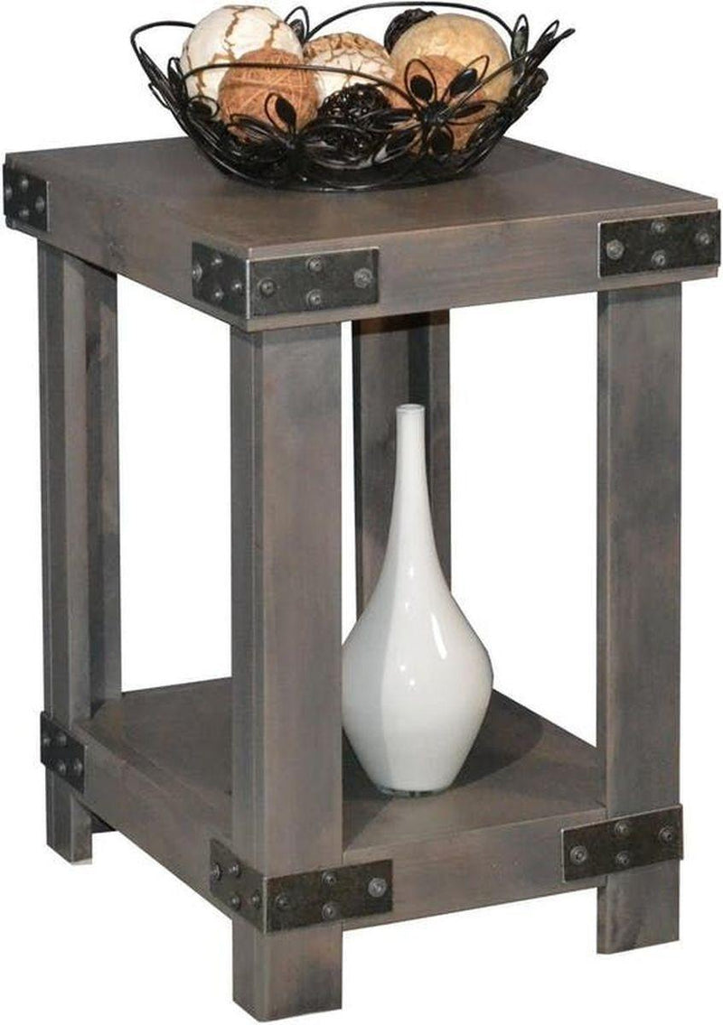 Aspenhome Industrial Chairside Table in Grey - Furniture City (CA)l