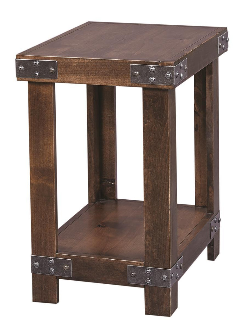 Aspenhome Industrial Chairside Table in Tobacco - Furniture City (CA)l