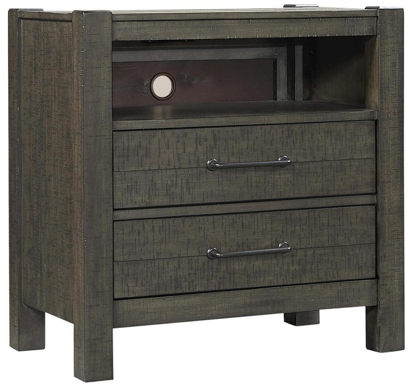 Aspenhome Mill Creek 2 Drawer Nightstand in Carob - Furniture City (CA)l