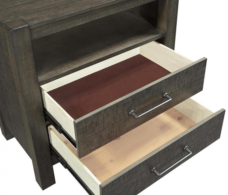 Aspenhome Mill Creek 2 Drawer Nightstand in Carob - Furniture City (CA)l