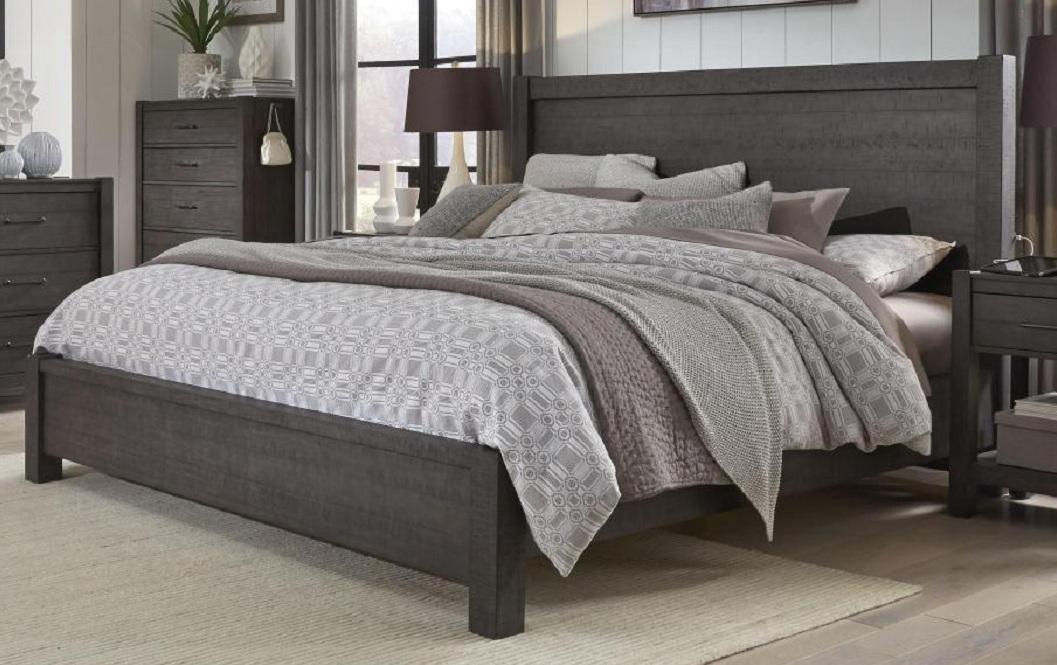 Aspenhome Mill Creek Queen Panel Bed in Carob