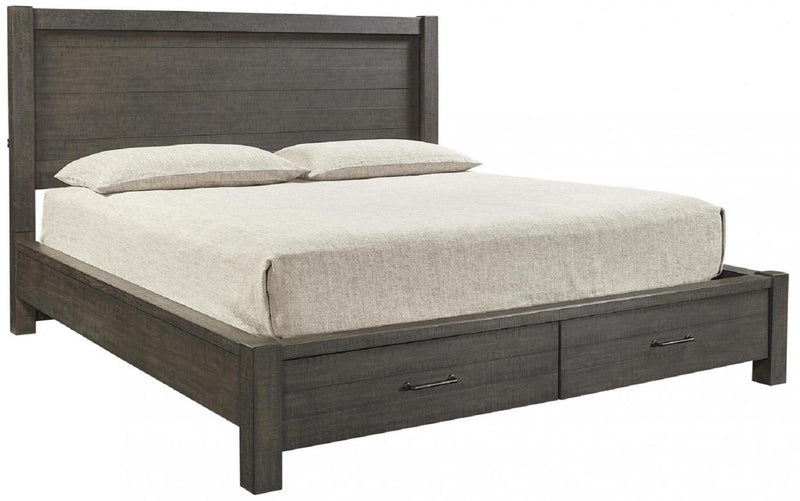 Aspenhome Mill Creek Queen Storage Bed in Carob - Furniture City (CA)l