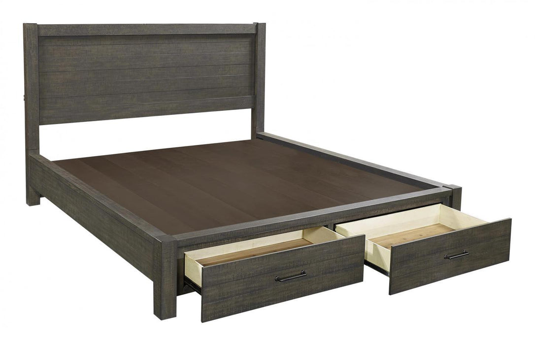 Aspenhome Mill Creek King Storage Bed in Carob