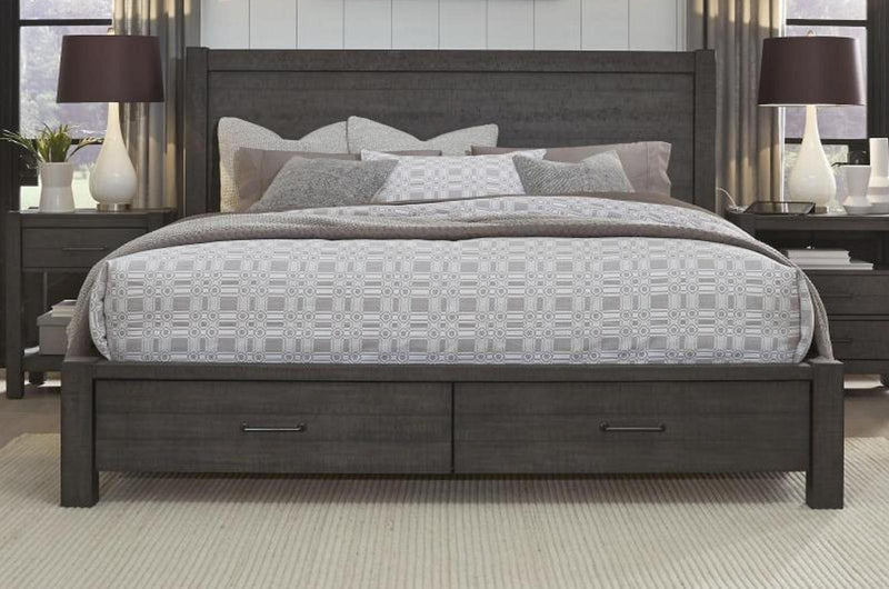 Aspenhome Mill Creek Queen Storage Bed in Carob - Furniture City (CA)l