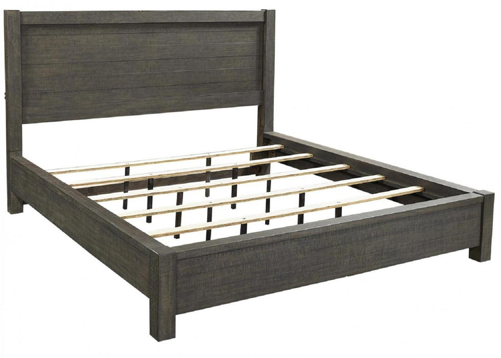 Aspenhome Mill Creek King Panel Bed in Carob