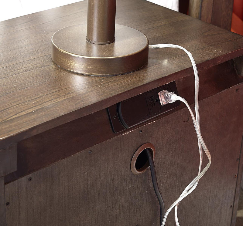 Aspenhome Modern Loft 2 Drawer Nightstand in Brownstone - Furniture City (CA)l