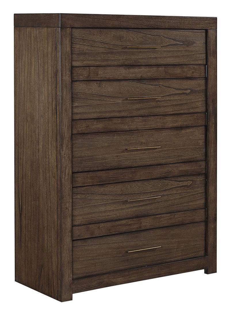 Aspenhome Modern Loft 5 Drawer Chest in Brownstone - Furniture City (CA)l