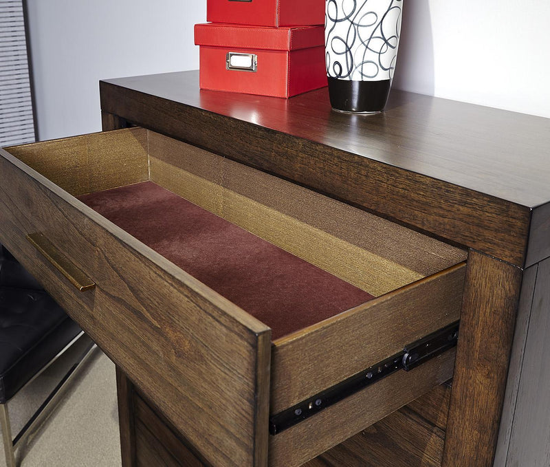 Aspenhome Modern Loft 5 Drawer Chest in Brownstone - Furniture City (CA)l