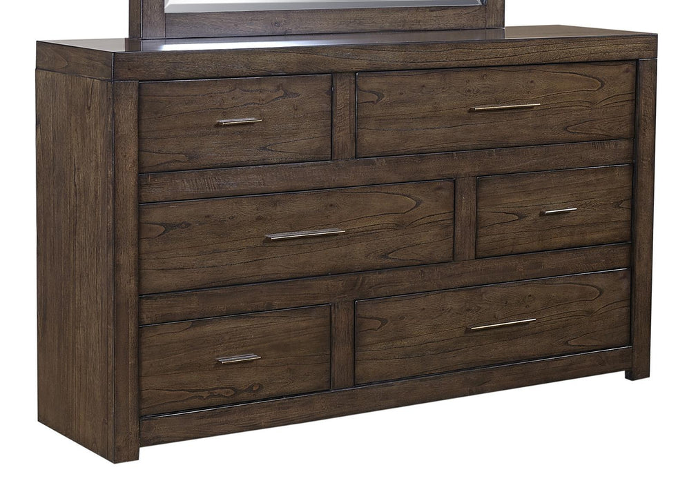 Aspenhome Modern Loft 6 Drawer Dresser in Brownstone