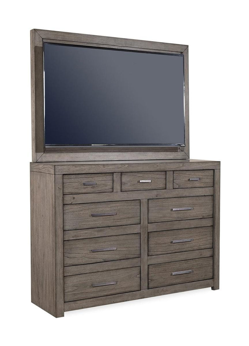Aspenhome Modern Loft 9 Drawer Chesser in Greystone - Furniture City (CA)l