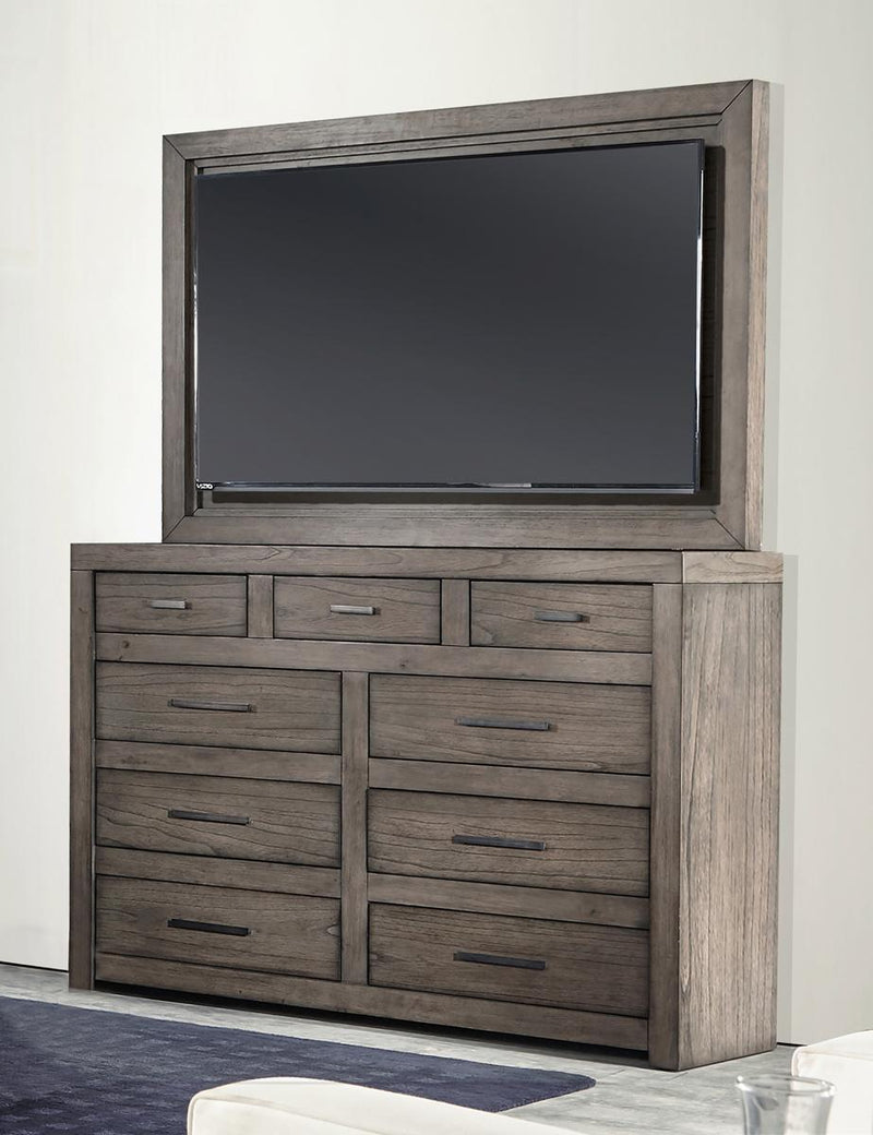 Aspenhome Modern Loft 9 Drawer Chesser in Greystone - Furniture City (CA)l