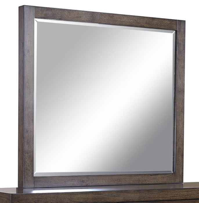 Aspenhome Modern Loft Mirror in Brownstone