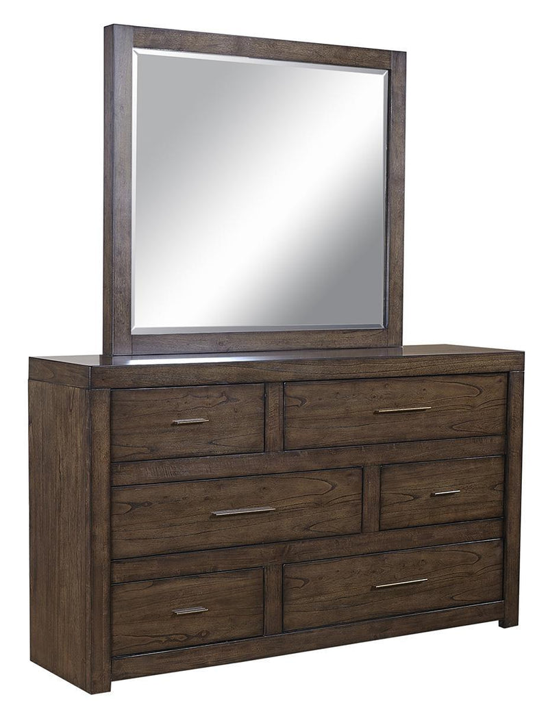 Aspenhome Modern Loft 6 Drawer Dresser in Brownstone - Furniture City (CA)l