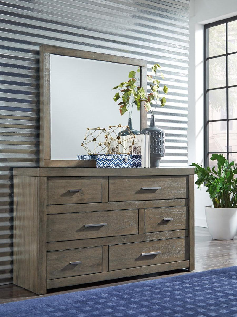 Aspenhome Modern Loft Mirror in Greystone - Furniture City (CA)l