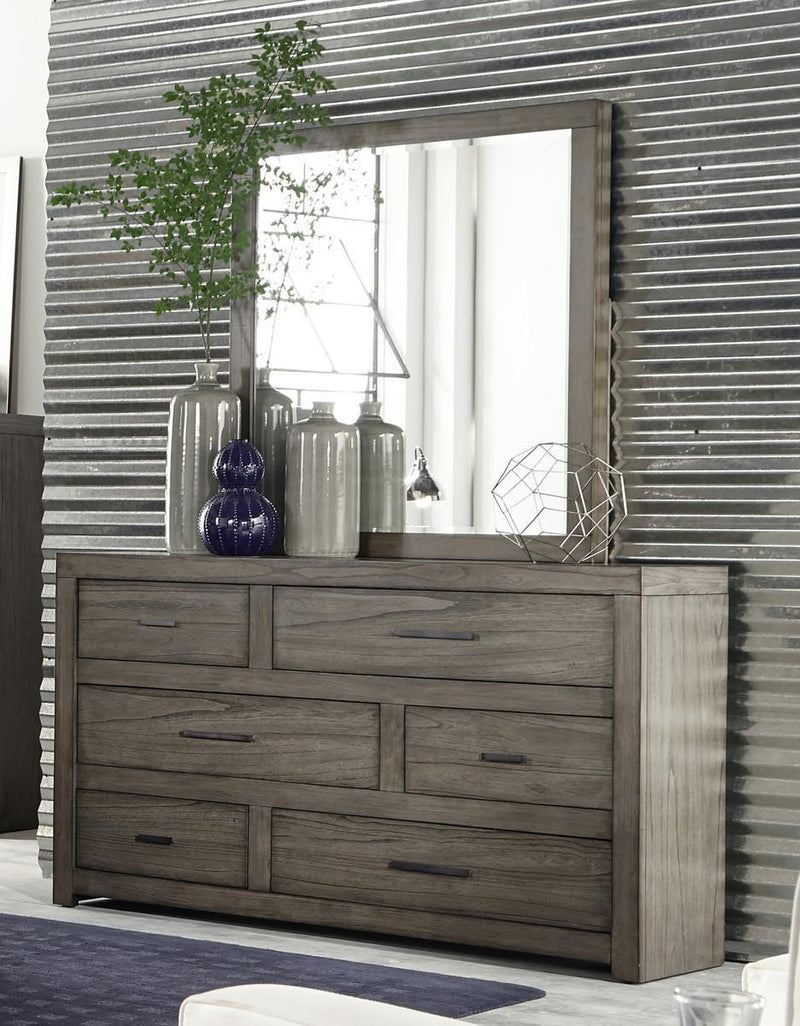 Aspenhome Modern Loft Mirror in Greystone - Furniture City (CA)l