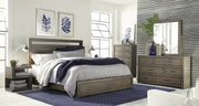 Aspenhome Modern Loft Queen Panel Bed in Greystone - Furniture City (CA)l