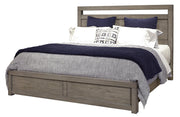 Aspenhome Modern Loft King Panel Bed in Greystone - Furniture City (CA)l