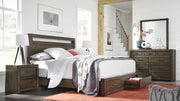 Aspenhome Modern Loft King Panel Storage Bed in Brownstone - Furniture City (CA)l
