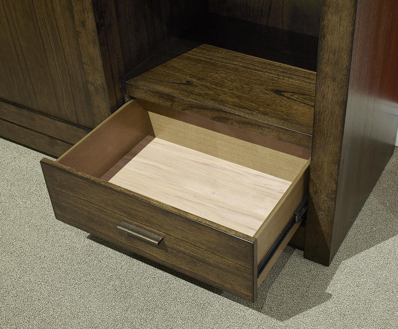 Aspenhome Modern Loft Sliding Door Chest in Brownstone - Furniture City (CA)l