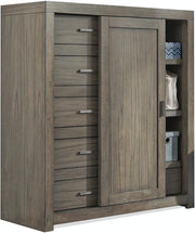 Aspenhome Modern Loft Sliding Door Chest in Greystone - Furniture City (CA)l
