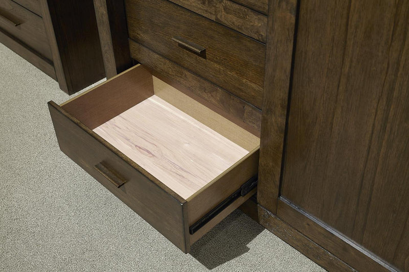 Aspenhome Modern Loft Sliding Door Chest in Brownstone - Furniture City (CA)l