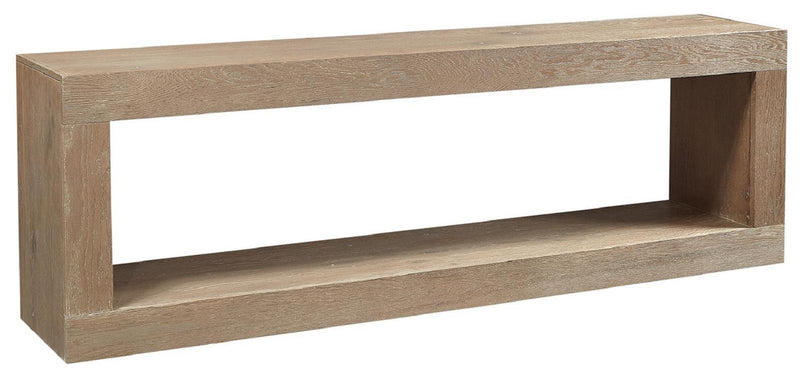 Aspenhome Nova Oak 74" Open Console in English Taupe - Furniture City (CA)l