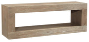 Aspenhome Nova Oak 60" Open Console in English Taupe - Furniture City (CA)l