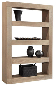 Aspenhome Nova Oak 73" Open Display Case in English Taupe - Furniture City (CA)l