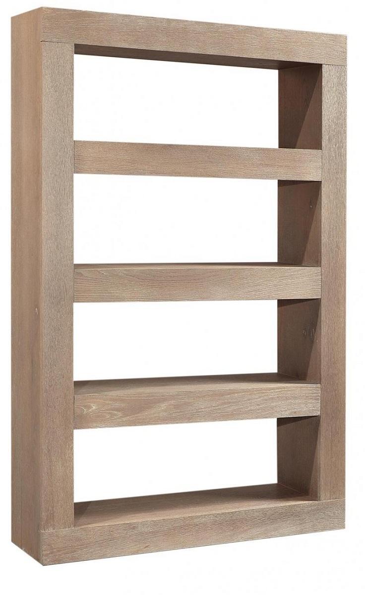 Aspenhome Nova Oak 83" Open Display Case in English Taupe - Furniture City (CA)l