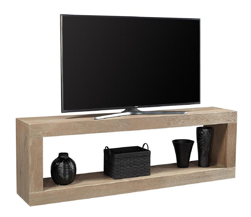 Aspenhome Nova Oak 74" Open Console in English Taupe - Furniture City (CA)l
