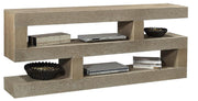 Aspenhome Nova Oak 74" S Console Table in English Taupe - Furniture City (CA)l