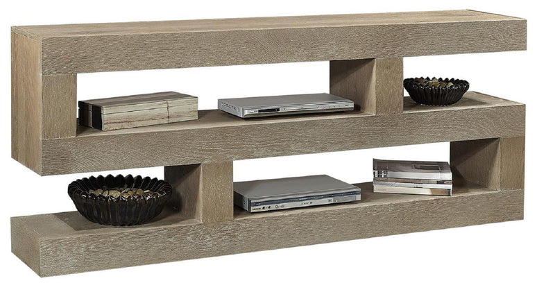 Aspenhome Nova Oak 74" S Console Table in English Taupe - Furniture City (CA)l