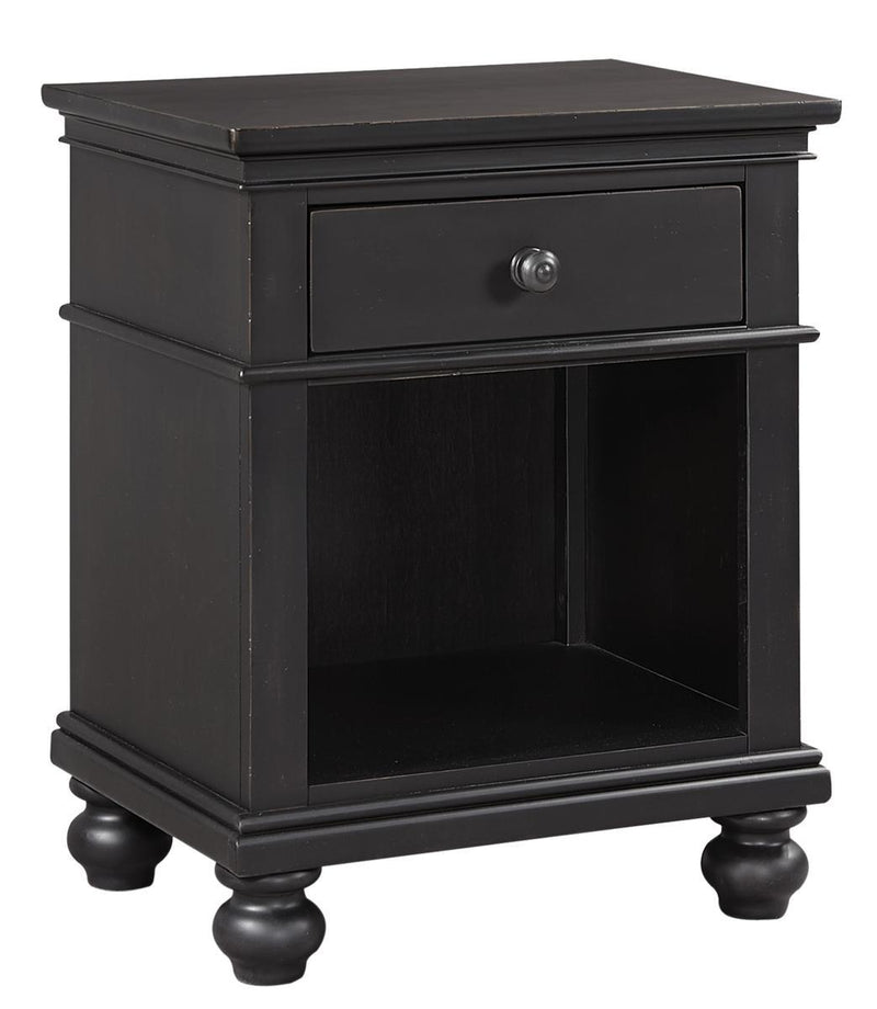 Aspenhome Oxford 1 Drawer Nightstand in Black - Furniture City (CA)l