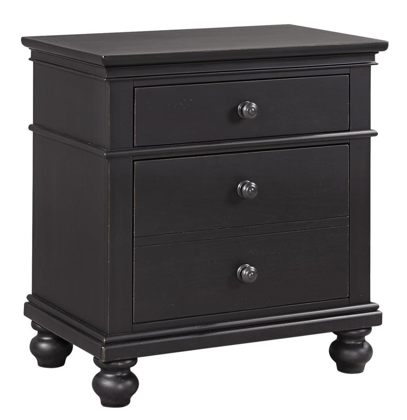 Aspenhome Oxford 2 Drawer Nightstand in Black - Furniture City (CA)l