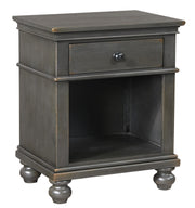 Aspenhome Oxford 1 Drawer Nightstand in Peppercorn - Furniture City (CA)l