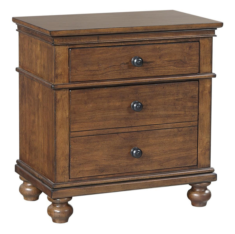 Aspenhome Oxford 2 Drawer Nightstand in Whiskey Brown - Furniture City (CA)l