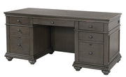 Aspenhome Oxford 66" Executive Desk in Peppercorn - Furniture City (CA)l