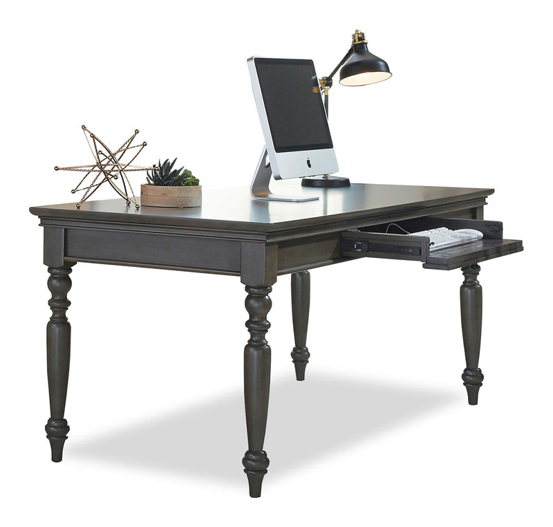 Aspenhome Oxford 72" Writing Desk in Peppercorn - Furniture City (CA)l