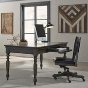 Aspenhome Oxford 72" Writing Desk in Peppercorn - Furniture City (CA)l