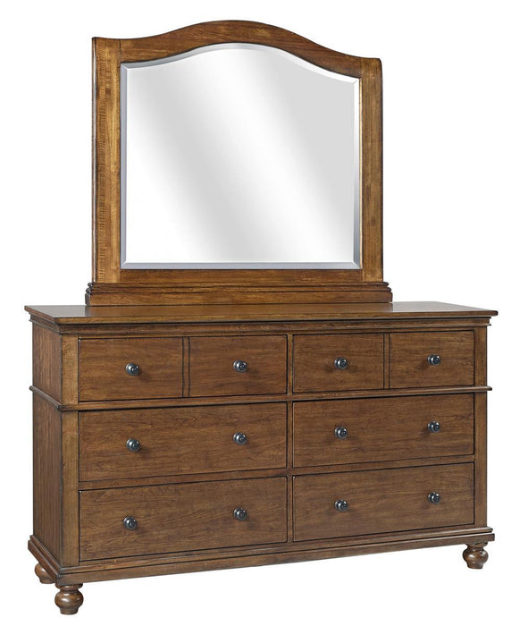 Aspenhome Oxford Arched Mirror in Whiskey Brown