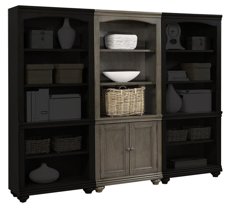 Aspenhome Oxford Door Bookcase in Peppercorn - Furniture City (CA)l
